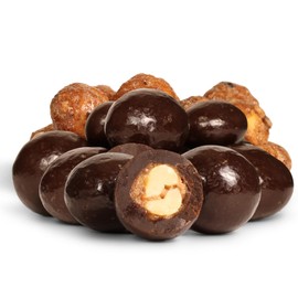 Chocolate Covered Toffee Coated Peanuts by It's Delish, 12 Oz Bag | Dark Chocolate Candy Nuts Bulk Peanut Chocolates Sweet & Crunchy Nut Snack | Vegan, Kosher