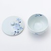 Hasami Ware 73199 Sencha Tea Cup with Lid, Tsuji Flower