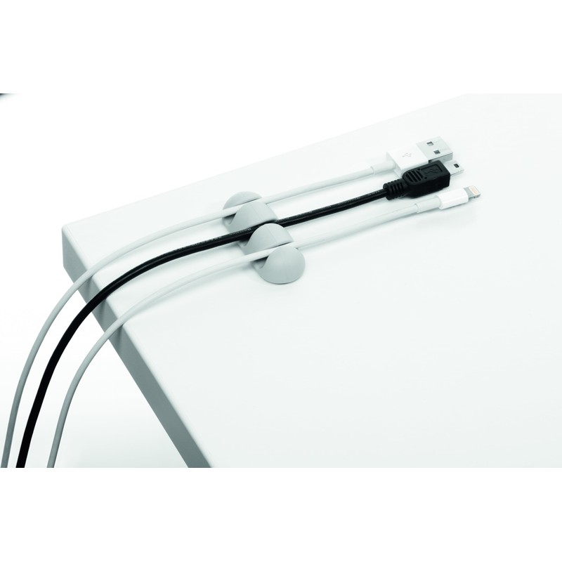 Durable Cavoline Clip 3 Cable Management 2 Pack, Grey