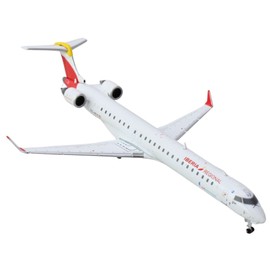DCD Bombardier CRJ1000 Commercial Aircraft Iberia Regional (EC-MVZ) 1/400 Diecast Model Airplane White Red Tail Cast Technique