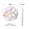 HAOCOO Coasters Stylish Ceramic Marble Pattern Cork Back Round Set