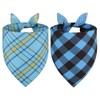 Agroon Dog Bandanas Small 2PCS, Summer Blue Boy Scarf, Durable