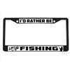 I'd Rather be Fishing Design Heavy Duty Metal Car License