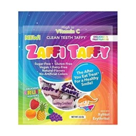 Zollipops Zaffi The Clean Dientes Taffy, Natural De Fruta De