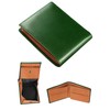 Fabrizio Men's Bifold Wallet, Box-Shaped, Coin Purse, Thin, Soft, Easy