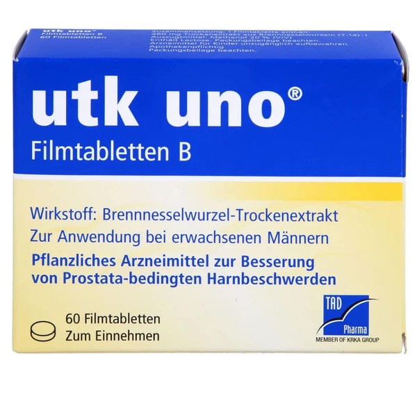 utk uno Film-coated tablets B: Herbal remedy for prostate-related urinary discomfort in adult men, 60 tablets