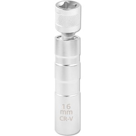 Qixiang CB 16mm 5/8" Spark Plug Socket Set,Thin Walled Magnetic Spark Plug Socket,Car Accessories Universal Joint 3/8" Drive 12 Point Swivel Socket Removal Tool,Compatible with Motorcycle,Car,SUV