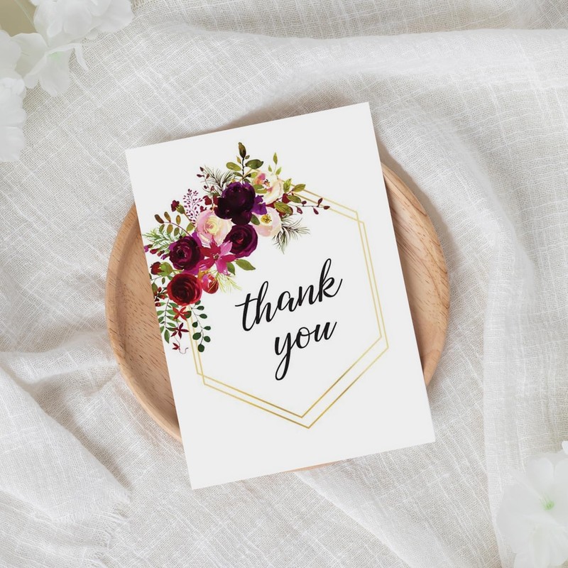 Canopy Street Fall Floral Thank You Notes / 24 Appreciation