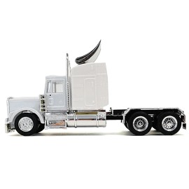 DCD Kenworth W900 White 1/87 (HO) Sleeper Cab Plastic Model Car Diecast Metal Toy for Collection by Promotex