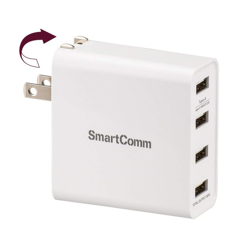OHM MAV-AU436N SmartComm USB Charger 4 Port