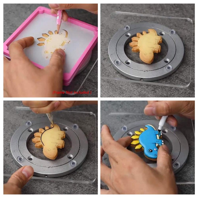 Dinosaur Cookie Cutters with Matching Cookie Stencils -Set of 16-8Pcs