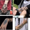 Nirbffo Temporary Tattoo Line Geometry Robot Mechanic Arm Tattoo Circuit