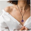 Healeved 2pcs Delicate Crystal Pendant Necklace for Men Women Safe