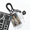 RUNRAYAY Acrylic Kpop Photocard Holder, Keychain Clear Black Cat ID