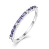 STARCHENIE 925 Sterling Silver Thin Eternity Ring for Women Half