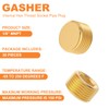GASHER 30Pcs Brass Hex Plug Pipe Fitting, 1/8" NPT Male