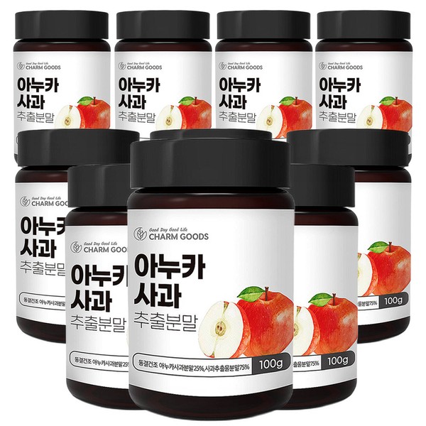 Chamgoods Anuka Apple Powder Extract 100g 10 cans / 참굿즈 아누카사과분말 추출물 100g 10통