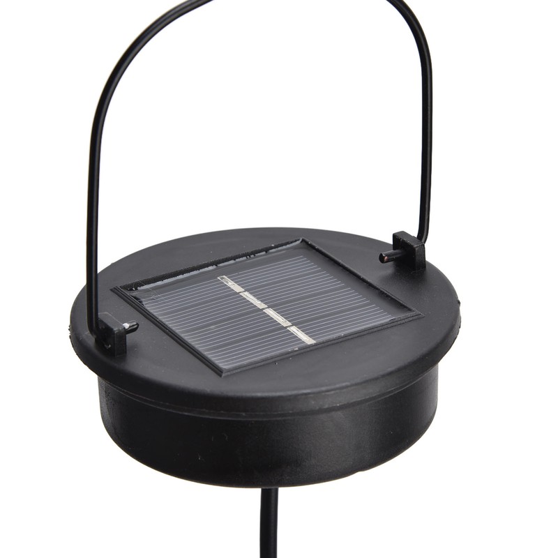 Iron Hollow Water Drop Lamp Solar LED Lantern Garland Garden
