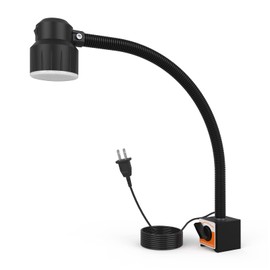 Led Magnetic Work Light 300mm Flexible Gooseneck lamp 500 Lumens 120 Volt for Sewing Machine Lathe Milling Drill Press Industrial Lighting