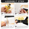 16 Pcs Graduation Decorations Class of 2025, Black & Gold