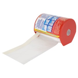 tesa Easy Cover Premium Masking Film for Painting Work - 2 in 1 Masking Film for Masking and Masking Tape for Masking - Refillable, with Dispenser - 33 m x 50 cm