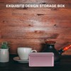 NUOBESTY - Contenedor rectangular de hojalata para alimentos con hojas
