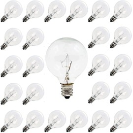 YI LIGHTING - 5W Clear Globe G40 Light Bulbs for String Light Bulb Replacement Bulbs (Pack of 25)