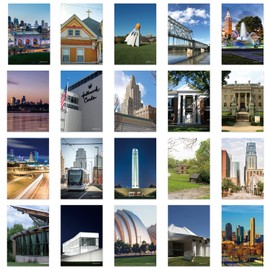 xtvinvm US Kansas City Missouri Travel Postcards from Around the World Vintage Postcard Pack for Mailing Business Christmas Holiday Birthday Postcards with Mailing Side Set of 20