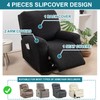 Recliner Chair Covers 4-Piece Lazy Boy Recliner Slipcovers, T20