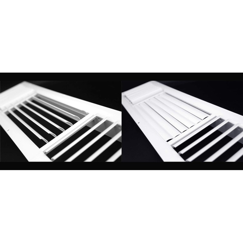 HVAC Premium 24''w X 6''h 3-Way Aluminum Curved Blade Adjustable