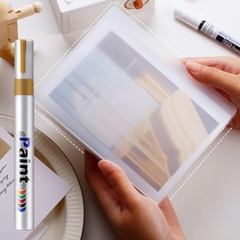 Small Slip-In Photo Album with a Paint Pen - Holds 80 6x4 Photos, 40 Pages, with Clear View Cover. Perfect for Baby, Family, Wedding, Anniversary, Travel and Vacation Pictures