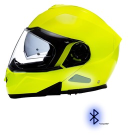 Daytona Helmets Glide Modular Motorcycle Helmet - DOT Approved Flip Up Motorcycle Helmet - Bluetooth Ready Full Face Motorcycle Helmet with Dual Visors for Men, Women & Youth