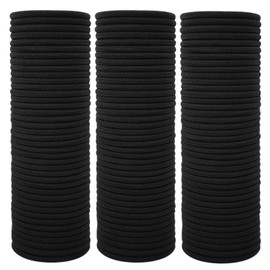 120 Pack of 4mm Black Hair Ties: Durable, Suitable for Thick and Curly Hair, Unisex, Versatile for Various Hairstyles and Occasions