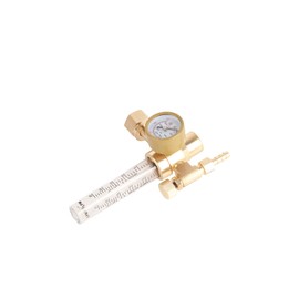 Argon Regulator Brass Thread 4000 Psi Manual Adjustment Welding Gas Flow Meter Pressure Regulator with Pressure Gauge, Water Air Oil Gas Pressure Gauge