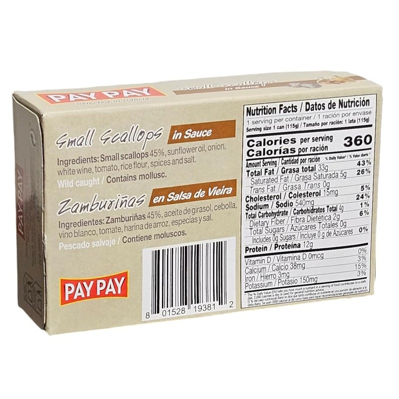 Small Scalops in Sauce • 4oz (115g) • Pack of