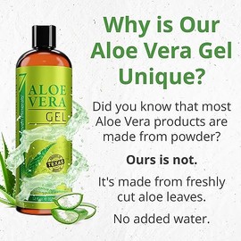 Seven Minerals - Gel de Aloe Vera - 99% Orgánico - 12 oz - Sin Xantano para una Absorción Rápida y Sin Residuos Pegajosos