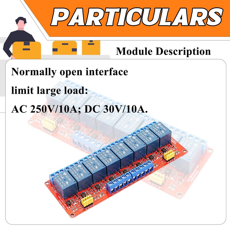 DIGISHUO 12V 8 Channel Relay module with light coupling isolation