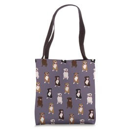 Preppy Pup Love: Pitbull & Staffie Chic In Calm Purple Tote Bag