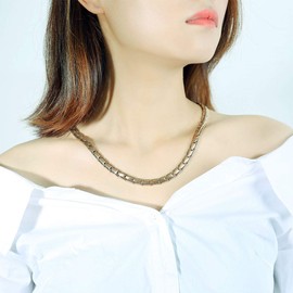 Rockyu Stainless Steel Necklace, Popular Necklace, Stainless Steel Hypoallergenic, Men’s, Women’s, Unisex, Black, Magnetic, Necklace, Luxurious, Birthday, Gift