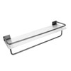 30cm Shower Caddy Wall Mount Organizer with Towel Hanger Easy