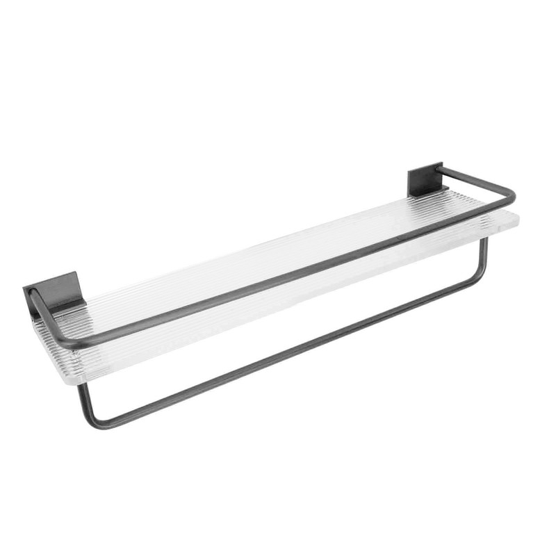 30cm Shower Caddy Wall Mount Organizer with Towel Hanger Easy