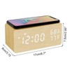 Lancoon Wooden Digital Alarm Clock with Sound Control LED Wireless