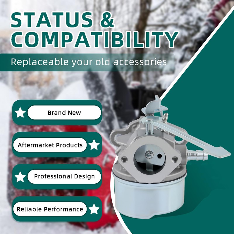 AUTOKAY 38170 640086A Carburetor Fits for Tecumseh 3HP 2 Cycle