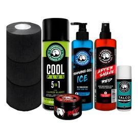 Kit Barberlife 6pz Shaving, Locion, Cool, Talco, Cera, Papel