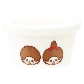 Monchhichi 712104 Cocotte Small Bowl with Lid, Approx. 2.8 x 1.6 inches (7 x 4 cm), Checkered Tableware, Goods, Miscellaneous Goods, White, Made in Japan