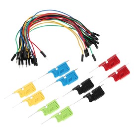 VOANZO 10Pcs Mini Test Hook Probe Spring Clip SDK08 Multimeter Wire Test Hook Clip Electronic Mini Test Probe Set Probe Grabber for Electrical Testing