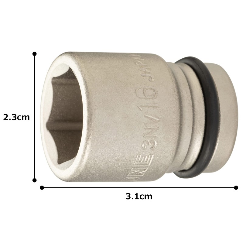 TONE Impact Socket 3NV-16 Insertion Angle 0.3 inch (9.5 mm)