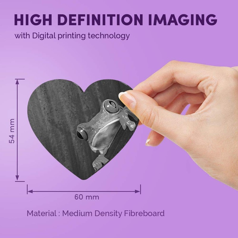 1 x Heart MDF Magnets - Frog Nature Frogs 39477