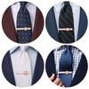 AMITER Initial Tie Clips for Men, A-Z Letter Rose Gold