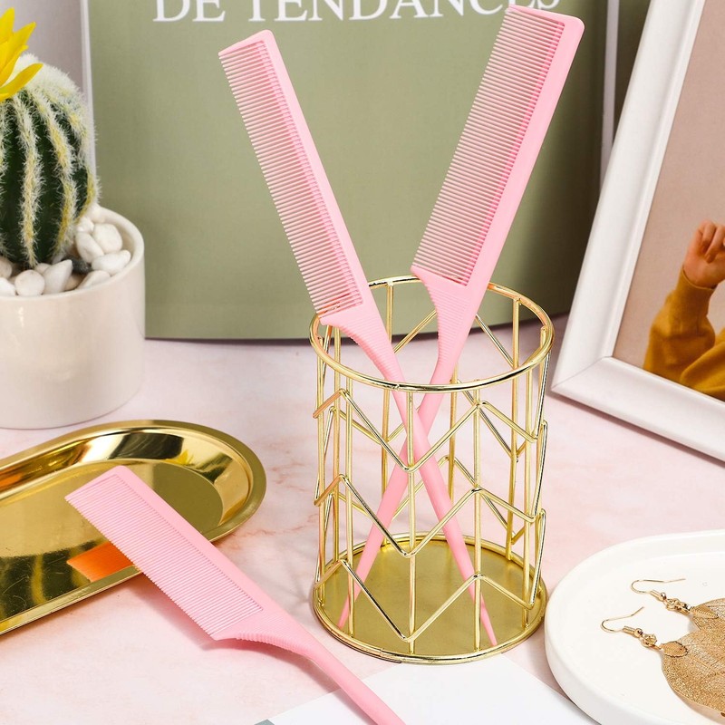 Set of 3 Rat Tail Combs - Heat Resistant Carbon